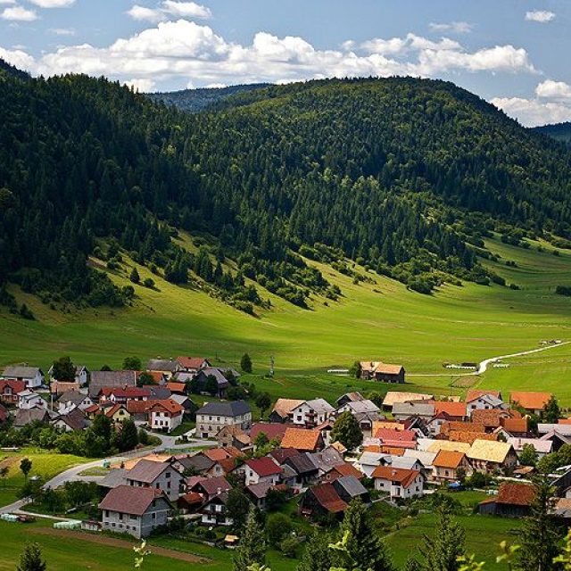 Der Bach Loški potok